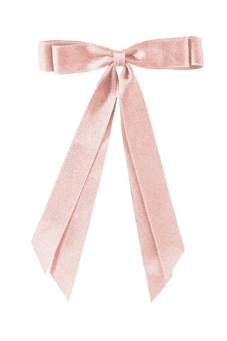 Apricot Pink Elegant Terylene Double Bow Hair Clip